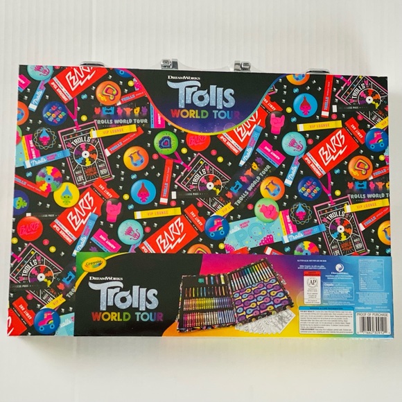 Crayola Trolls Kids World Tour Inspiration Art Case Drawing Set Girls - Picture 2 of 10